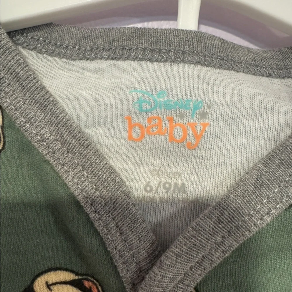 Green Mickey head‎ Disney Baby footie pajamas
